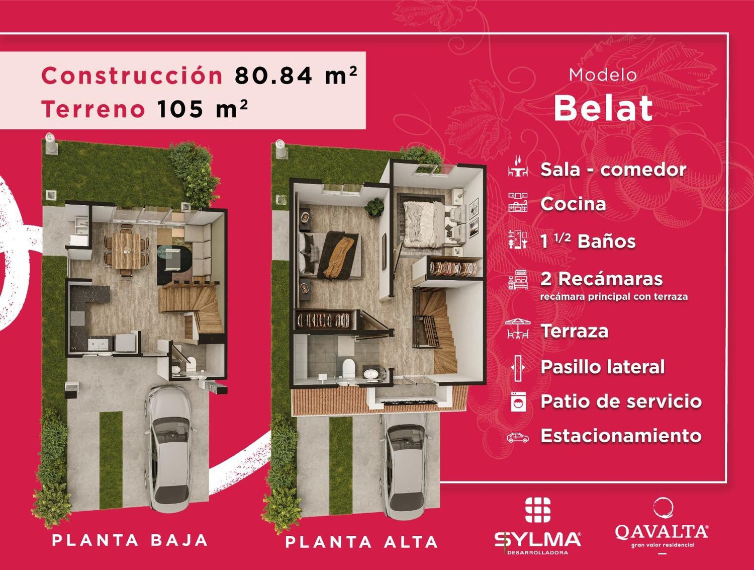 Plantas baja y alta del modelo Belat